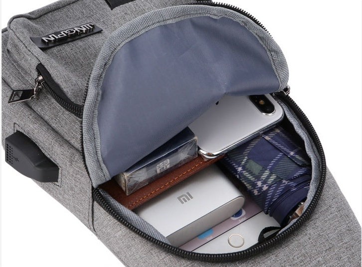Anti-theft USB charging Crossbody bag