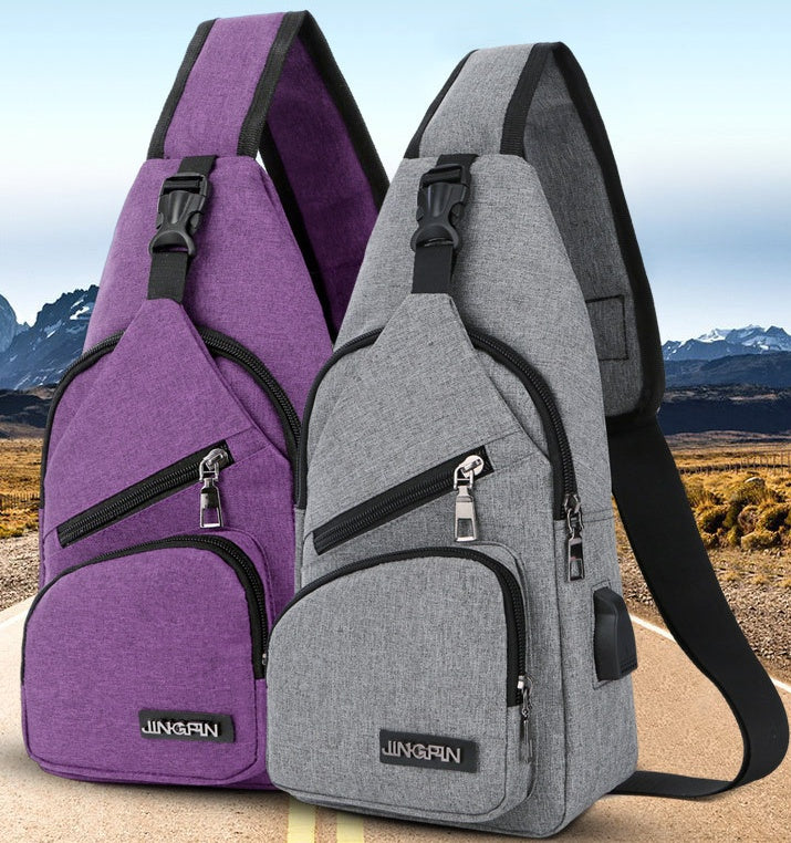 Anti-theft USB charging Crossbody bag