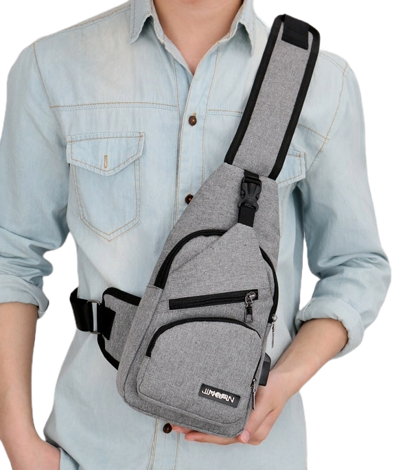 Anti-theft USB charging Crossbody bag