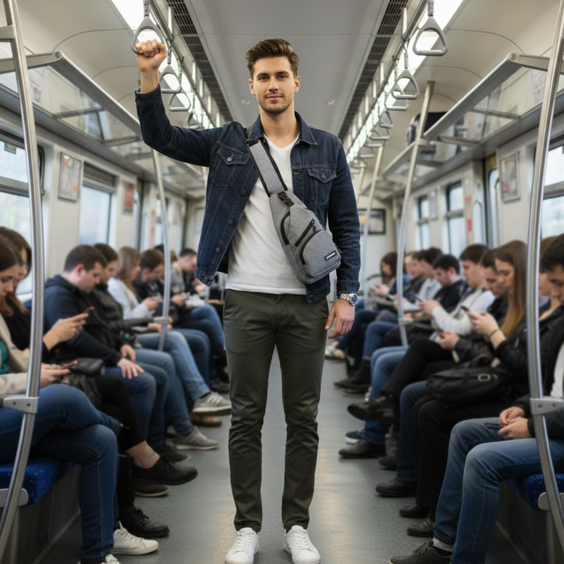 Anti-theft USB charging Crossbody bag