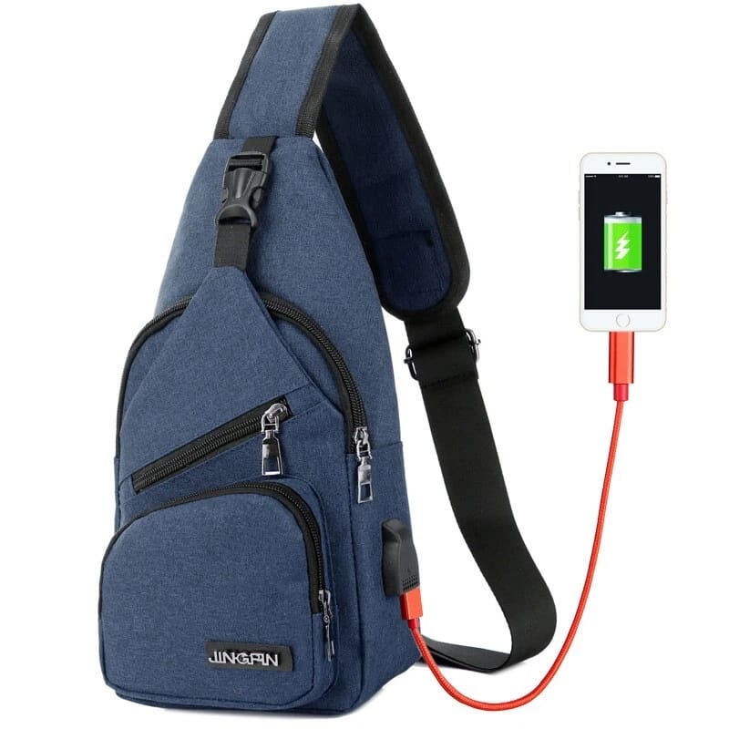 Anti-theft USB charging Crossbody bag