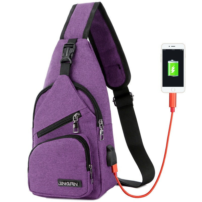 Anti-theft USB charging Crossbody bag