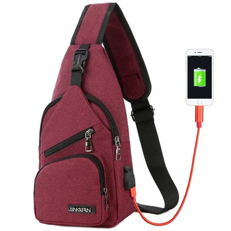 Anti-theft USB charging Crossbody bag